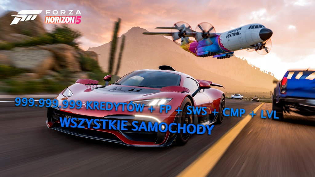 FH5 999.999.999CR + Rzadkie Samochody + SWS + FP + CMP +LVL | PC/XBOX