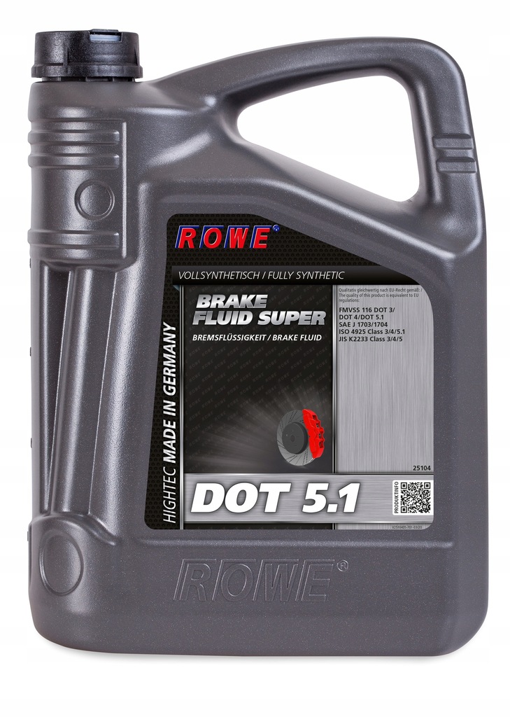 OLEJ ROWE HIGHTEC BRAKE FLUID DOT 5.1 5L Z NIEMIEC