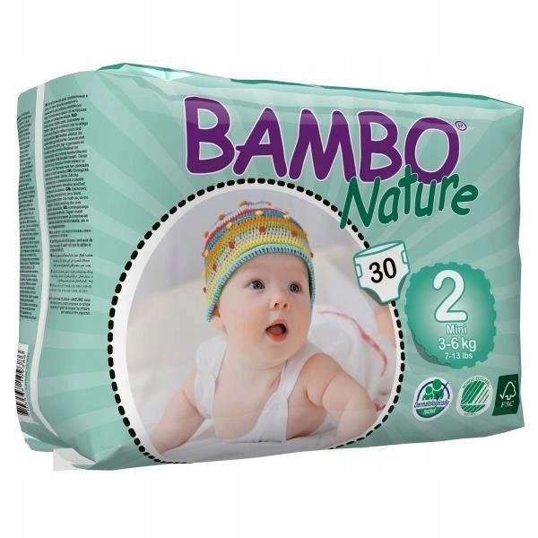 Bambo Nature 2 Mini 3-6kg Eko Pieluszki, 30 szt.