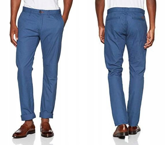 TOM TAILOR Niebieskie spodnie chinos fit (W30L34)