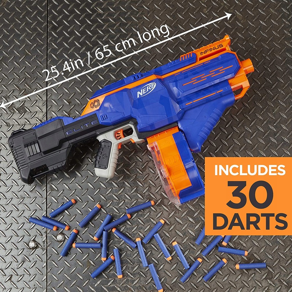 Купить АВТОМАТИЧЕСКАЯ ВИНТОВКА NERF N-STRIKE ELITE INFINUS E0438: отзывы, фото, характеристики в интерне-магазине Aredi.ru