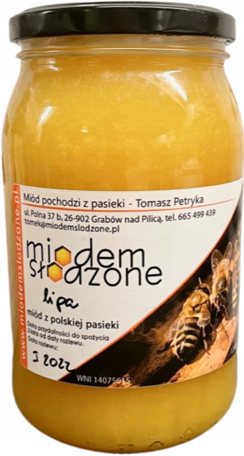 Miód LIPOWY 1.2kg 1200g polska pasieka antybakter