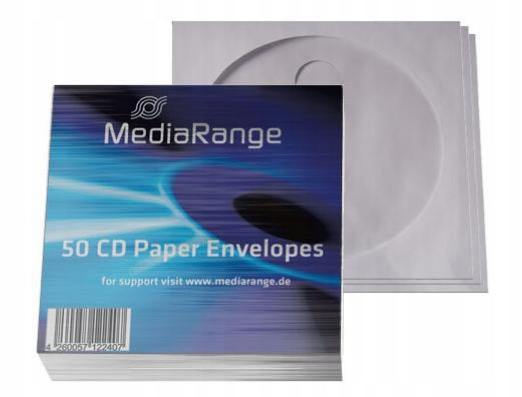 MEDIA RANGE Koperty foliowe CD/DVD MEDIARANGE 2x50