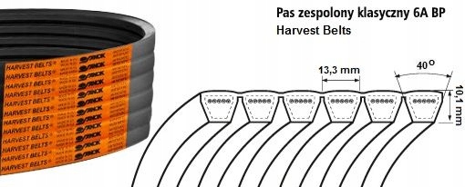 Pas klinowy 6HA 2920 Claas 090255.0 Sieczkarnia