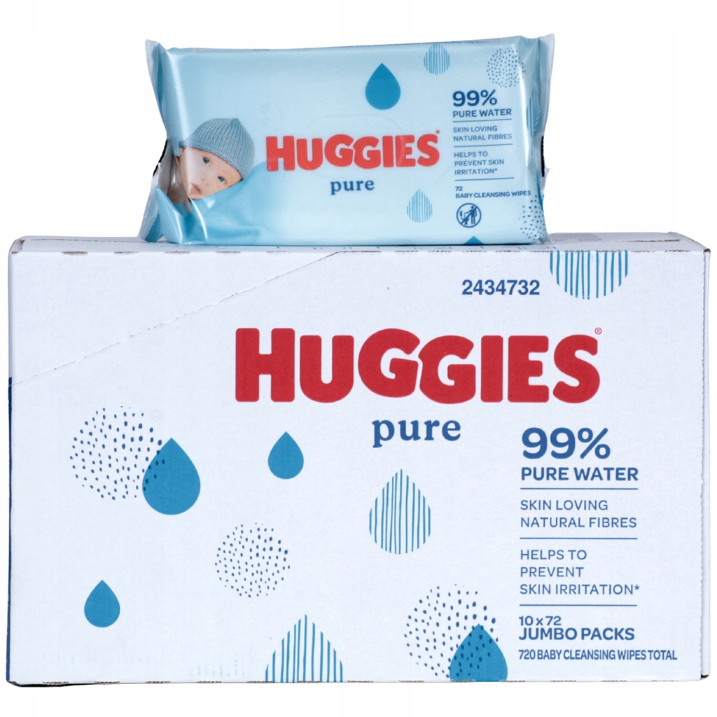 Купить Влажные салфетки Huggies Pure 10 x 72 JUMBO: отзывы, фото, характеристики в интерне-магазине Aredi.ru