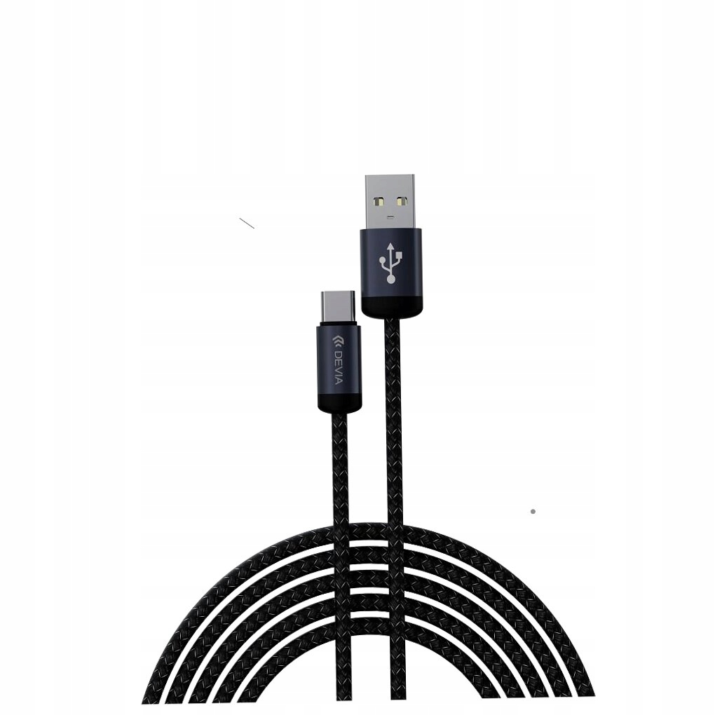 DEVIA KABEL GRACIOUS EC649 USB - USB-C 1,0 M 2A CZARNY