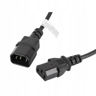 Kabel Lanberg CA-C13E-10CC-0018-BK (C14 / IEC C14 / IEC 320 C14 M - C13 F;
