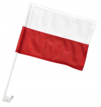 Flaga Polska do samochodu chorągiewka 45x30 cm