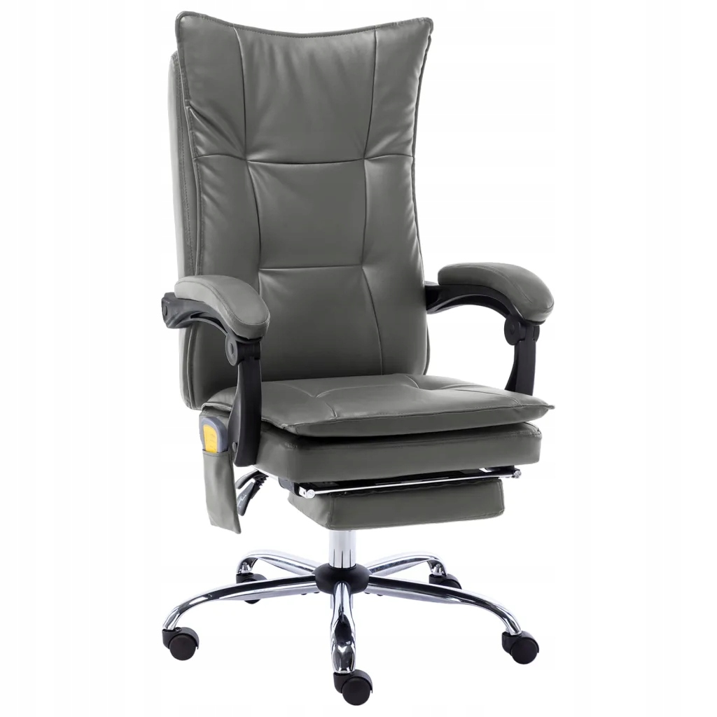vidaXL Krzesło biurowe z funkcją masażu, antracyto