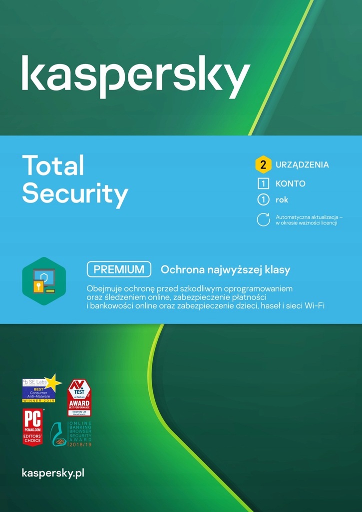 Kaspersky Total Security 1 PC 1 Rok NOWA
