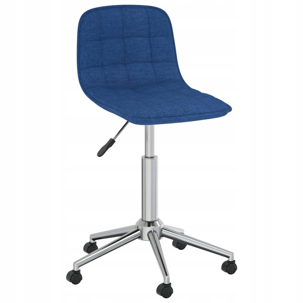 Obrotowe krzesło biurowe, niebieskie, obite tkanin
