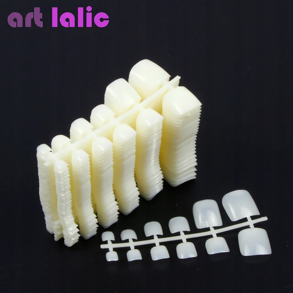 600Pcs Nail Tips Natural Acrylic False Fake Artifi