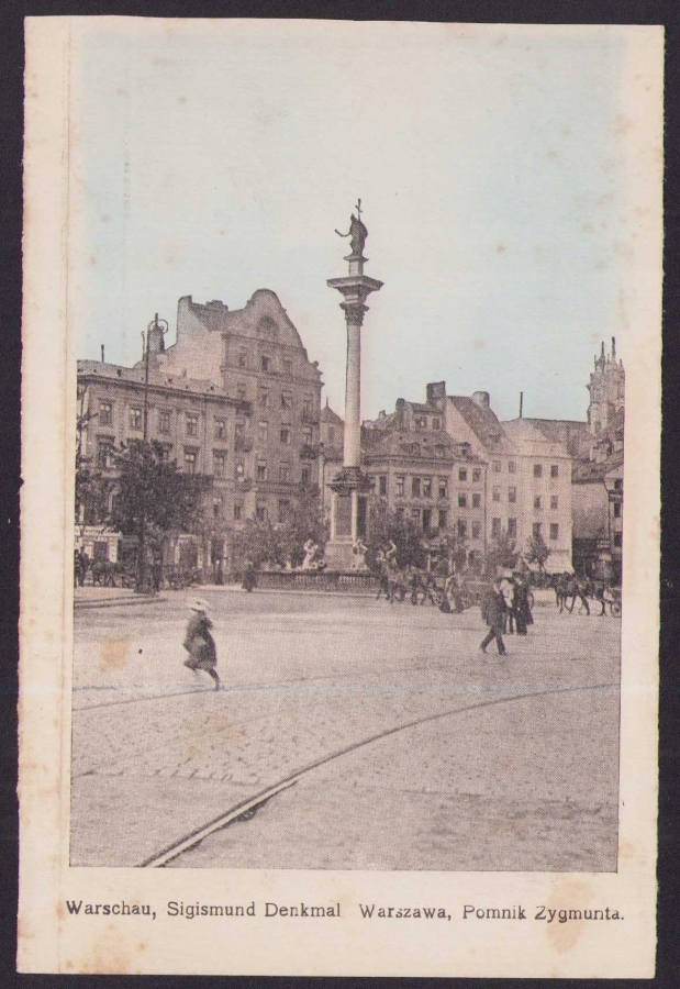 Warszawa Pomnik Zygmunta - Sigismund Denkmal 1919