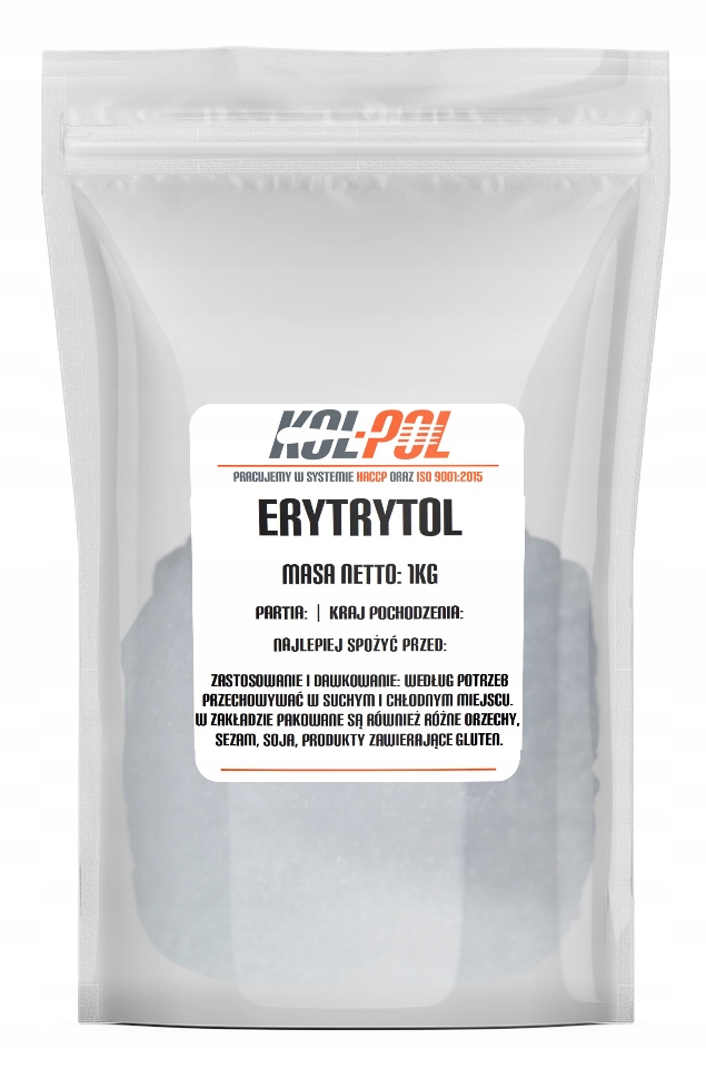 Erytrol ERYTRYTOL słodzik cukier 1kg 1000g E968