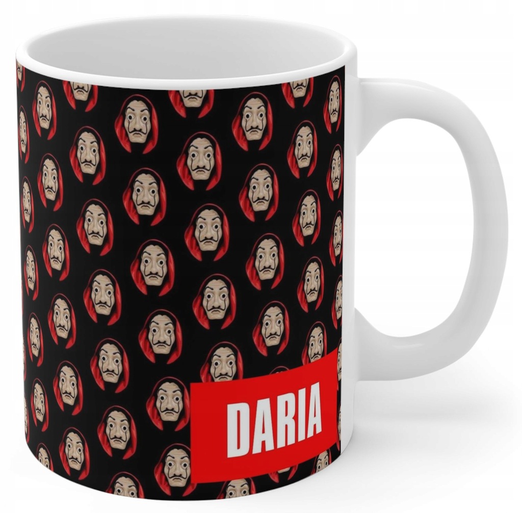 Kubek + imię DOM Z PAPIERU film movie prezent