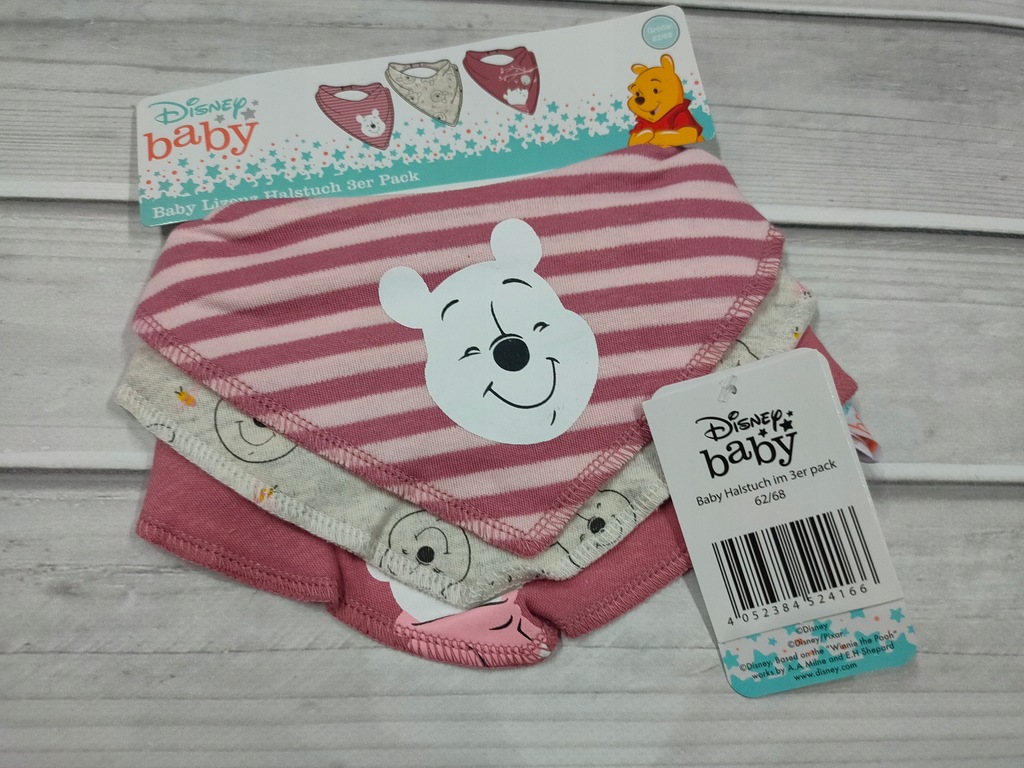 Disney 3-pak Apaszka dla dziewczynki r. 62/68
