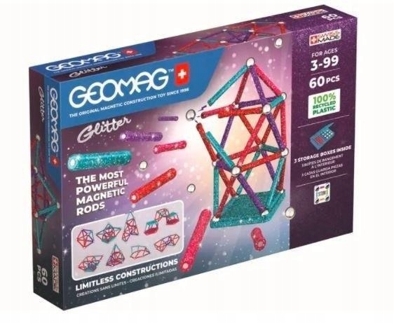 GEOMAG GLITTER RECYCLED 60EL., GEOMAG