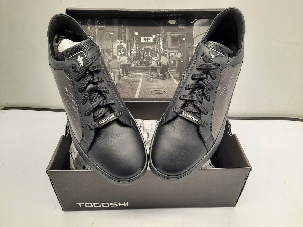 Czarne sneakersy Togoshi Roz.45