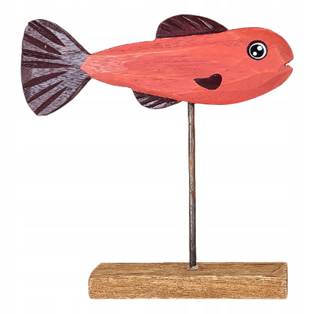 Cartoon świąteczne drewniane ozdoby rybne