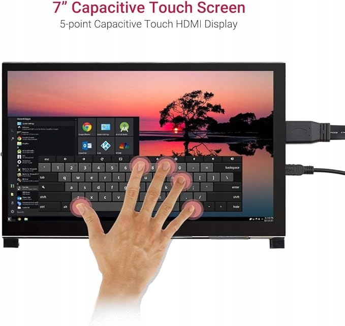 RPI Raspberry Pi Display - wyświetlacz dotykowy 7" (800x480)
