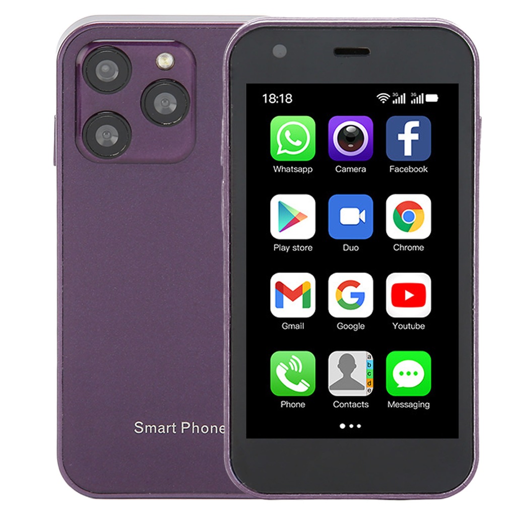 Mini telefon komórkowy 3G smartphone WiFi 2GB 16GB FIOLETOWY