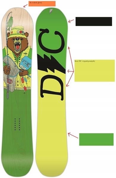 Deska snowboardowa męska DC MEGA zielony r.156