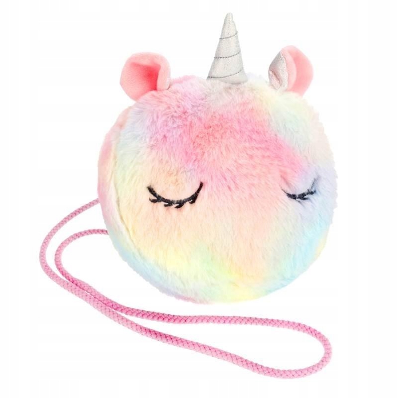 TOREBKA NA RAMIĘ PLUSZOWA RAINBOW UNICORN