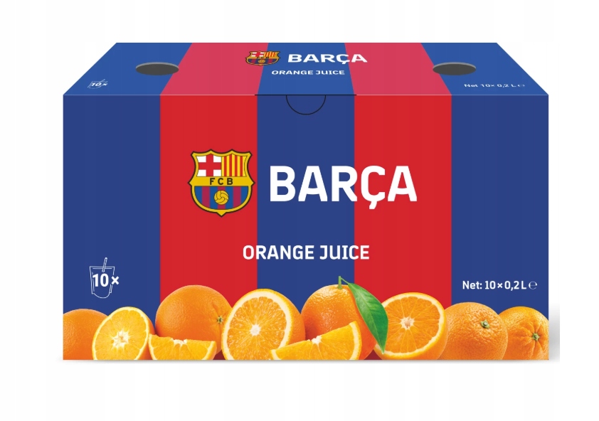 Sok pomarańczowy FC Barcelona 10 x 200ml - 17211657882 - oficjalne archiwum Allegro