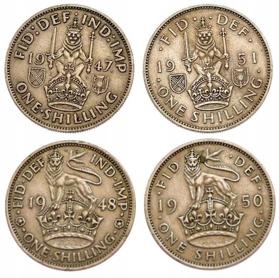 UK, GEORG VI, LOT SHILLINGÓW 1947-51 (62)