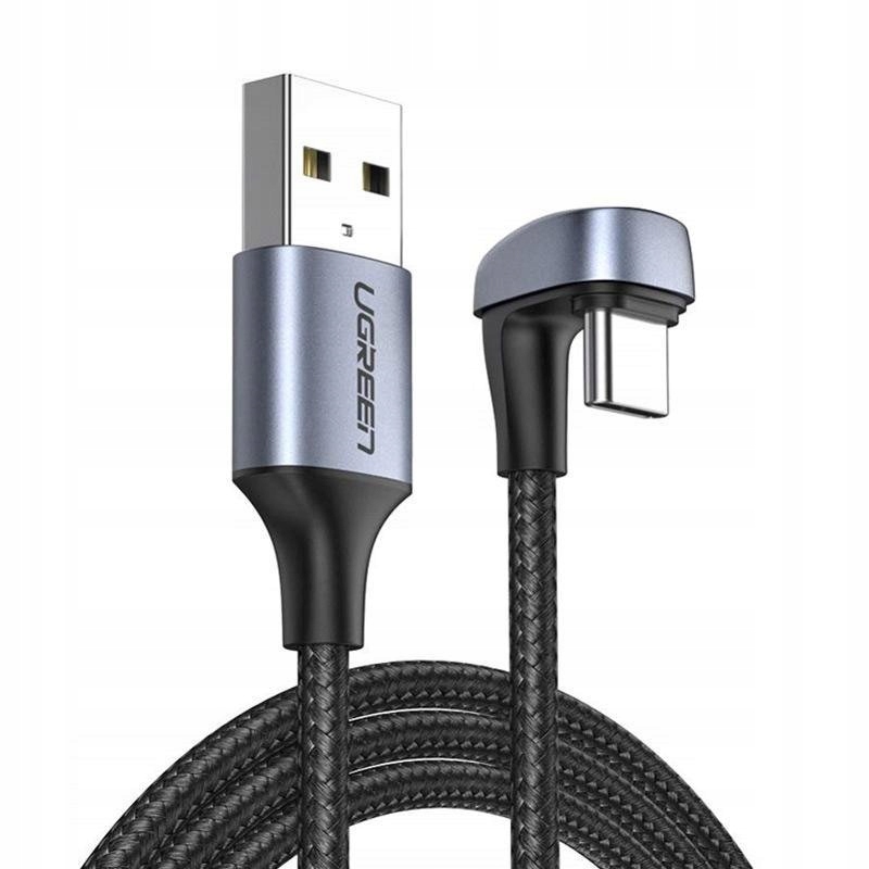 Ugreen nylonowy kątowy kabel przewód USB - USB Typ