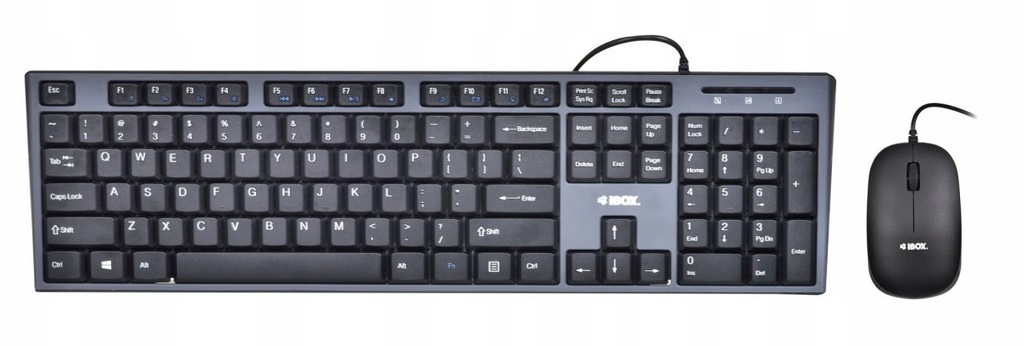 Zestaw klawiatura + mysz IBOX IKMS606 (USB 2.0; (US); kolor czarny; optyczn