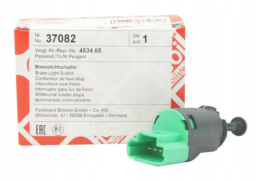 Włącznik świateł hamulca pasuje do: CITROEN C3 I,