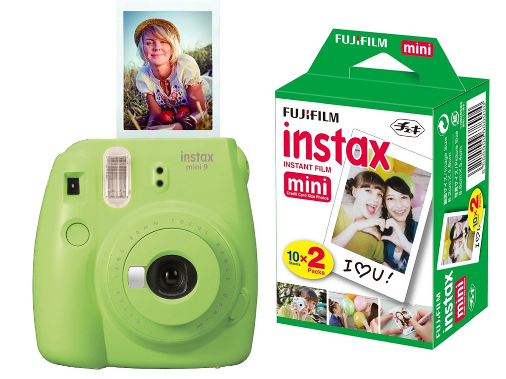 Aparat FujiFilm Instax Mini 9 Zielony + 20 zdjęć