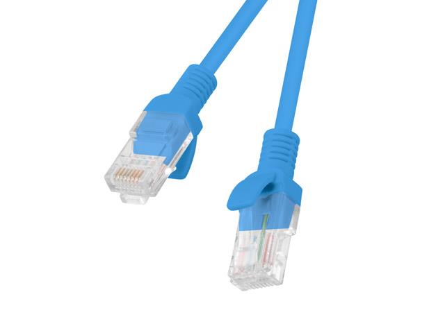 Kabel krosowy patchcord U/UTP kat.6 0,25m niebieski PCU6-10CC-0025-B