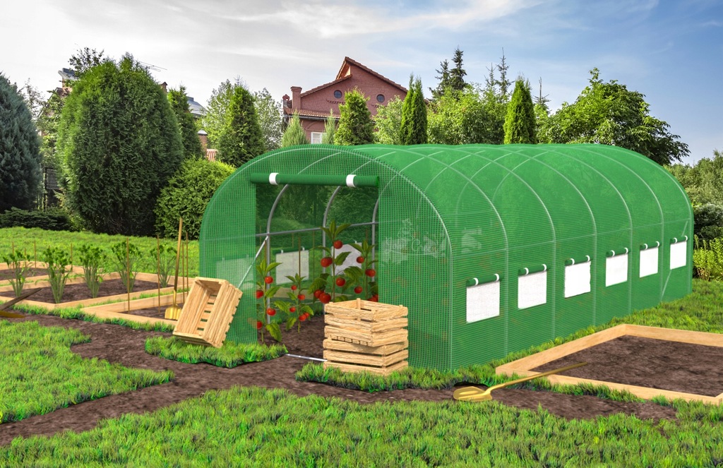 Tunel foliowy ogrodowy szklarnia rozkładany 3x6x2m
