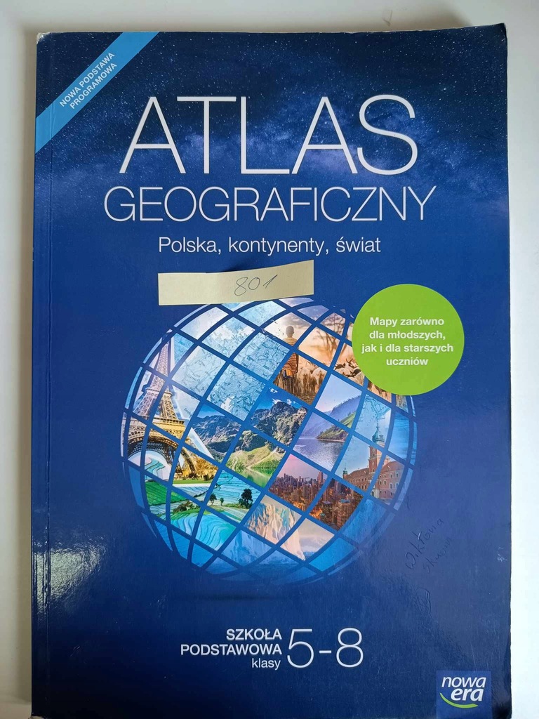 Atlas geograficzny 5-8 Polska, kontynenty