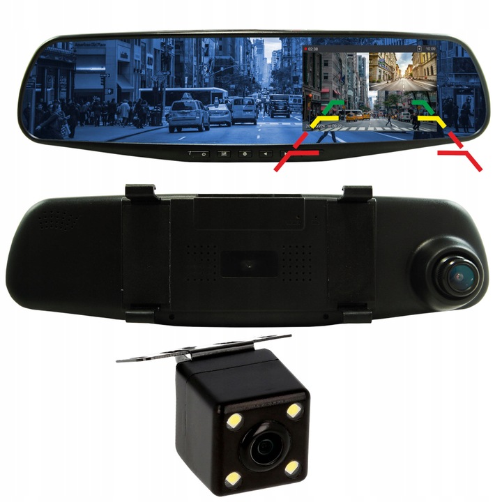 Kamera do auta rejestrator jazdy w lusterku fullHD - 7699217424