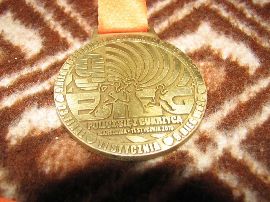 Medal za 9 bieg WOŚP "Policz się z cukrzycą" 2015
