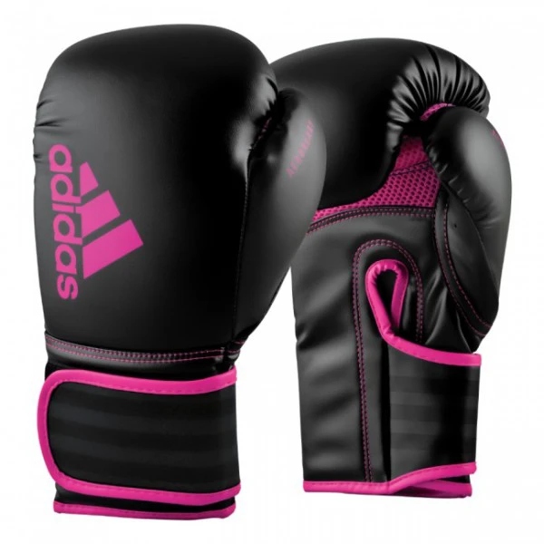 Adidas Rękawice bokserskie Hybrid 80 Czarne/Różowe 12oz