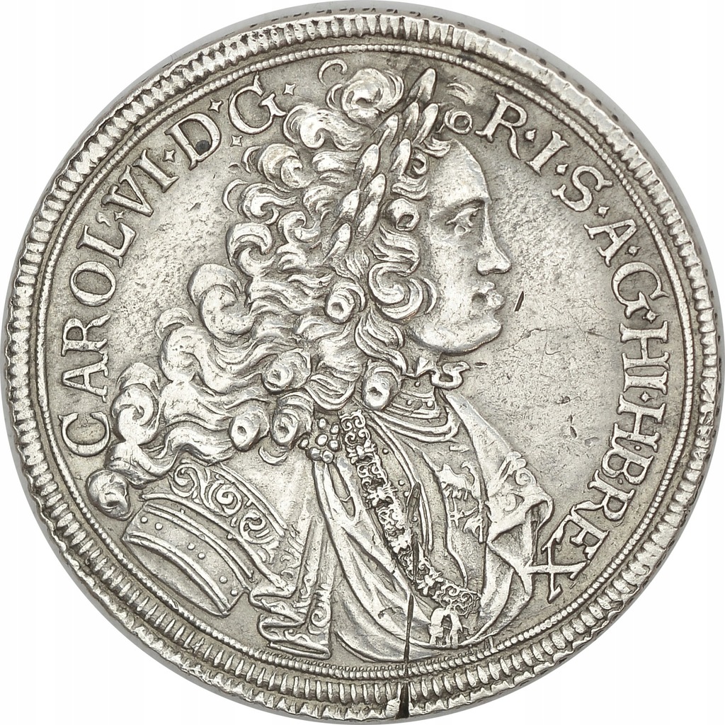 16.gs.AUSTRIA, KAROL VI, 1 TALAR 1716 Wrocław