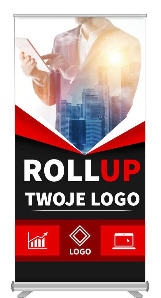 ROLL-UP 100x200cm JAKOŚĆ PROJEKT GRATIS wydru