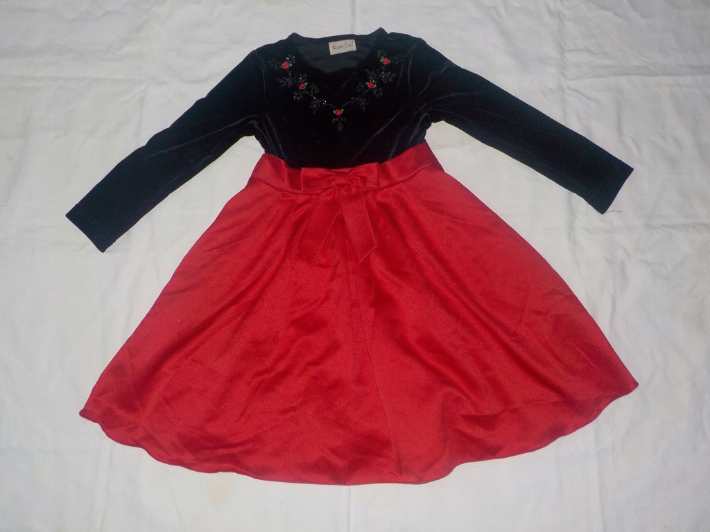 Czerwona-czarna sukienka Rare Too - dziecieca