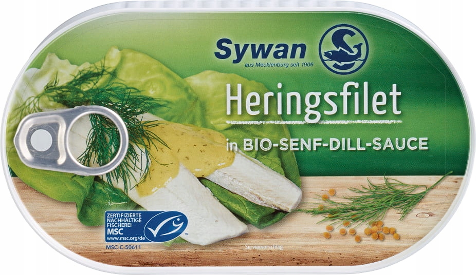 ŚLEDŹ MSC FILETY W BIO SOSIE MUSZTARDOWO - KOPERKOWYM 200 g - HEIN i GRAETJ