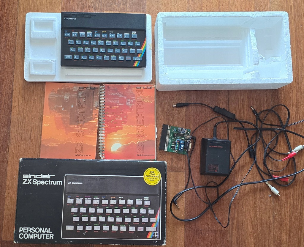 ZX Spectrum 48k box stan bdb, super zestaw, bluetooth, Kempston, composite