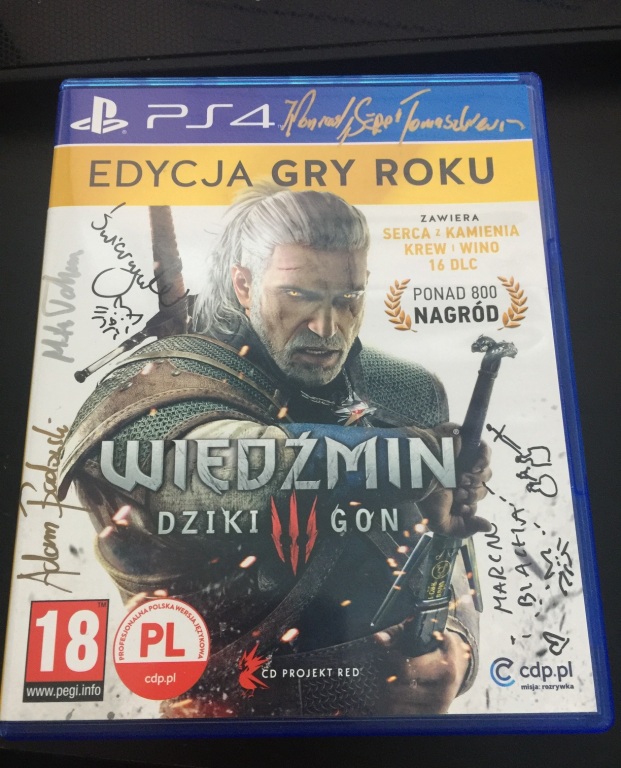 Wiedźmin 3: GOTY (PS4) z autografami twórców