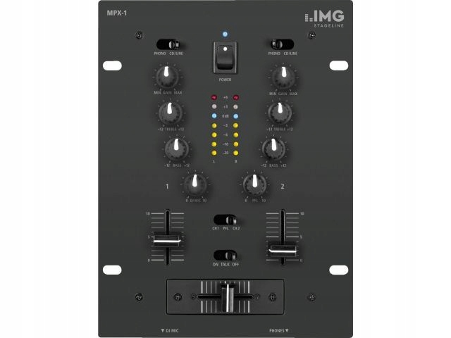 Monacor MPX-1/BK - Mikser stereo dla DJ