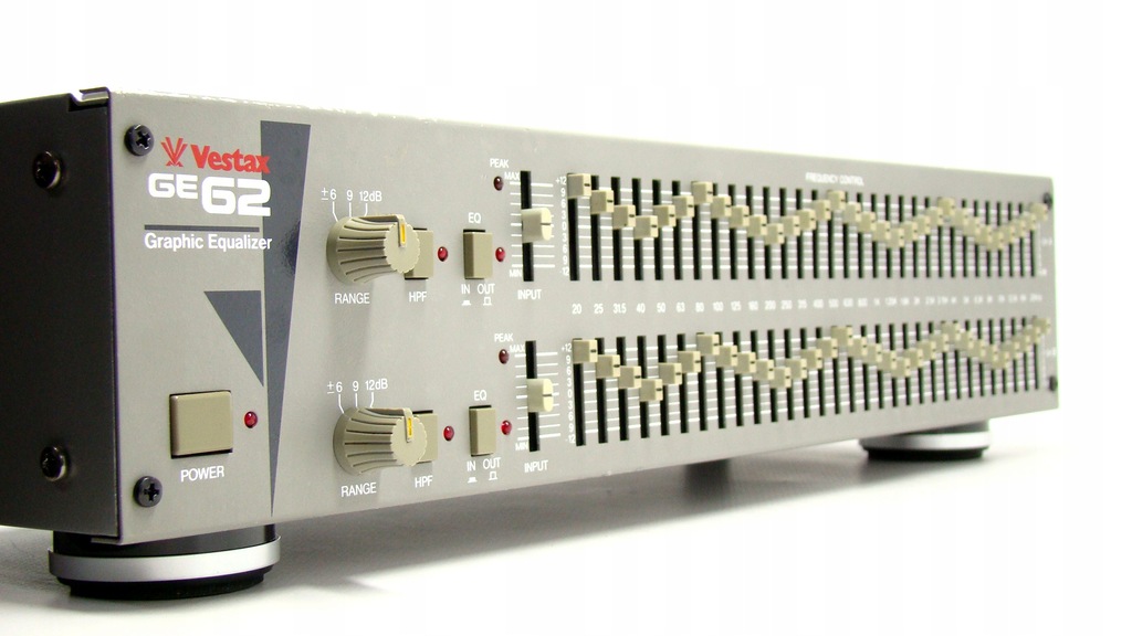 Profesjonalny japoński korektor graficzny VESTAX GE-62 2x31 pasm 20Hz-20kHz