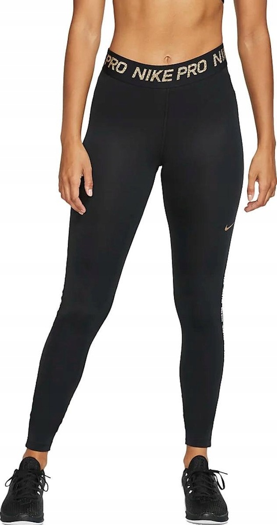 NIKE PERFORMANCE LEGGINSY SPORTOWE LOGO XS BCA