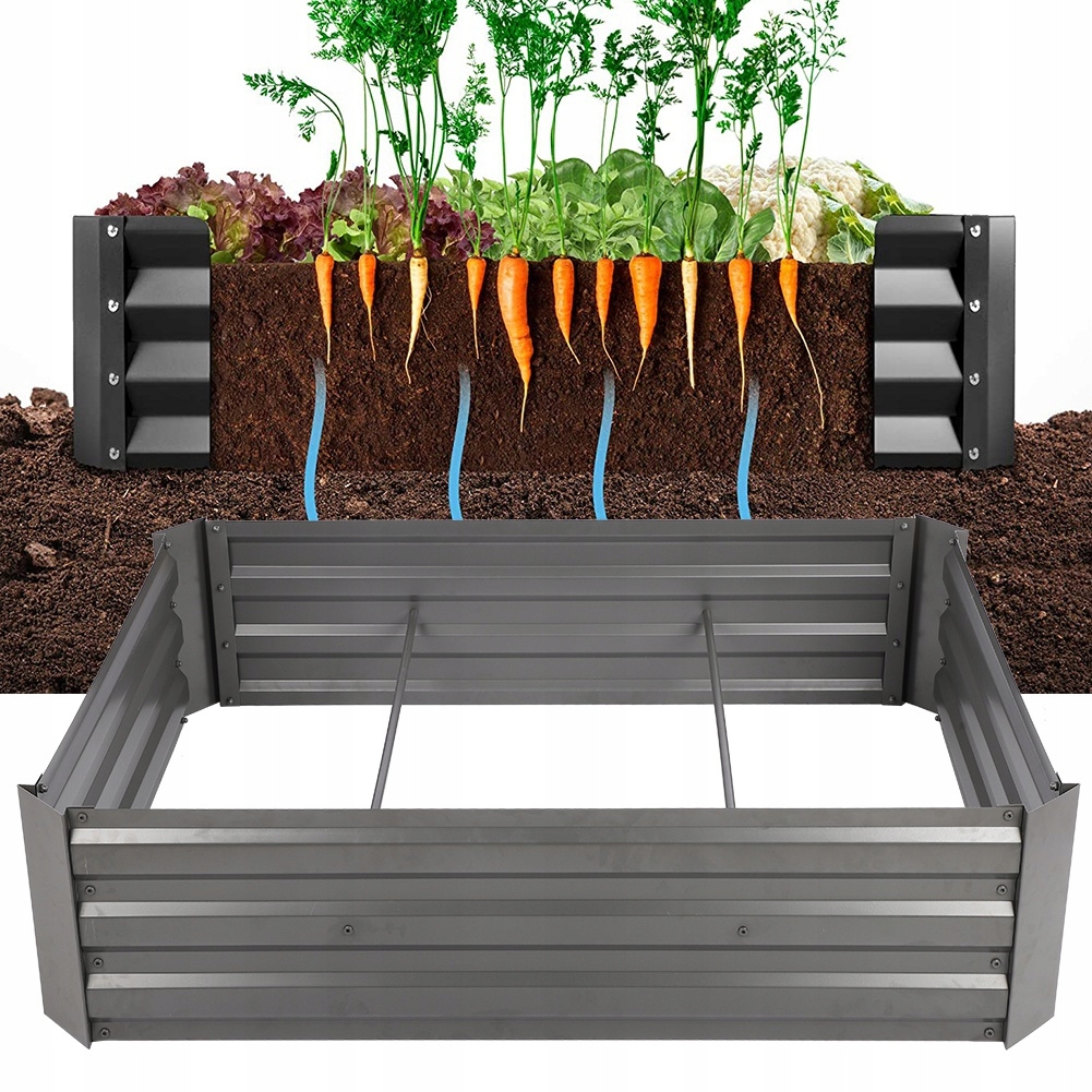 łóżko do sadzenia w ogrodzie120x94x31cm Metalowa