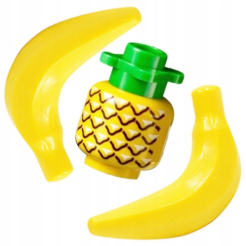 LEGO - 33085, 3626cpb1018, dwa banany i ananas